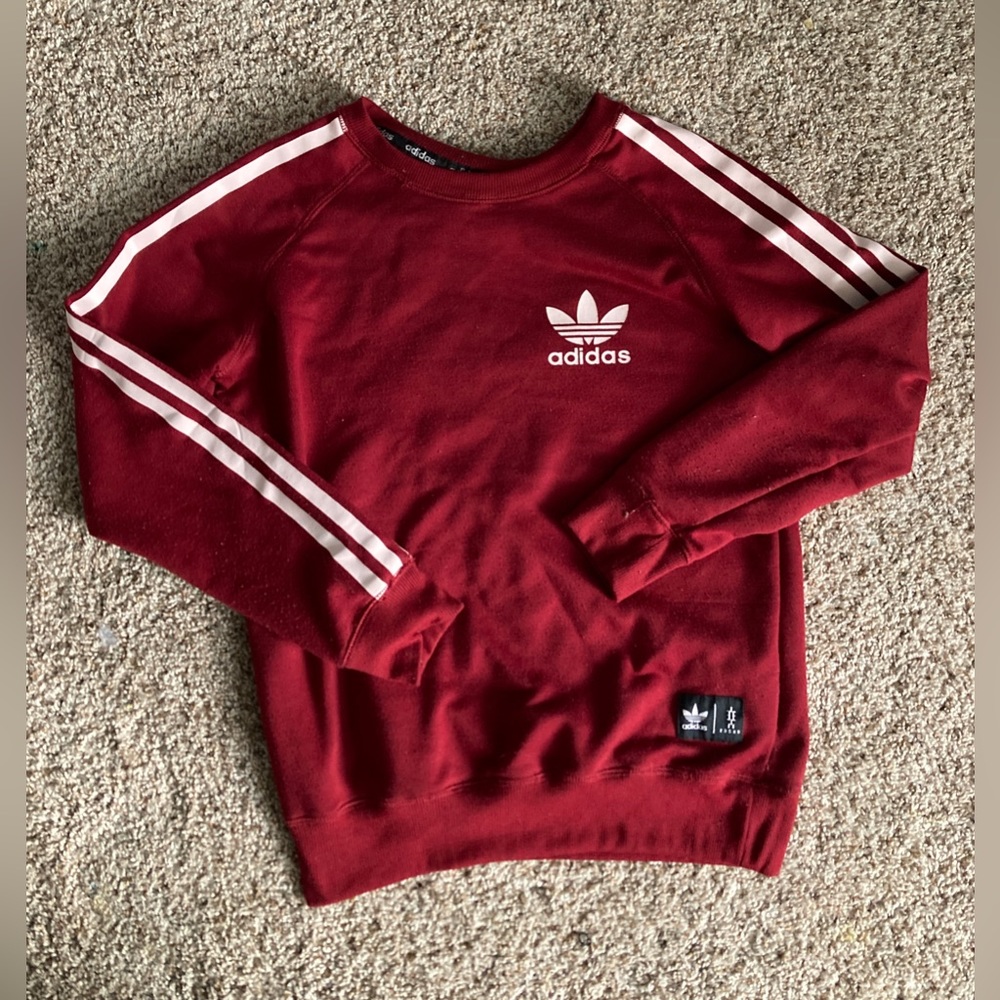 Maroon Adidas Crew Neck